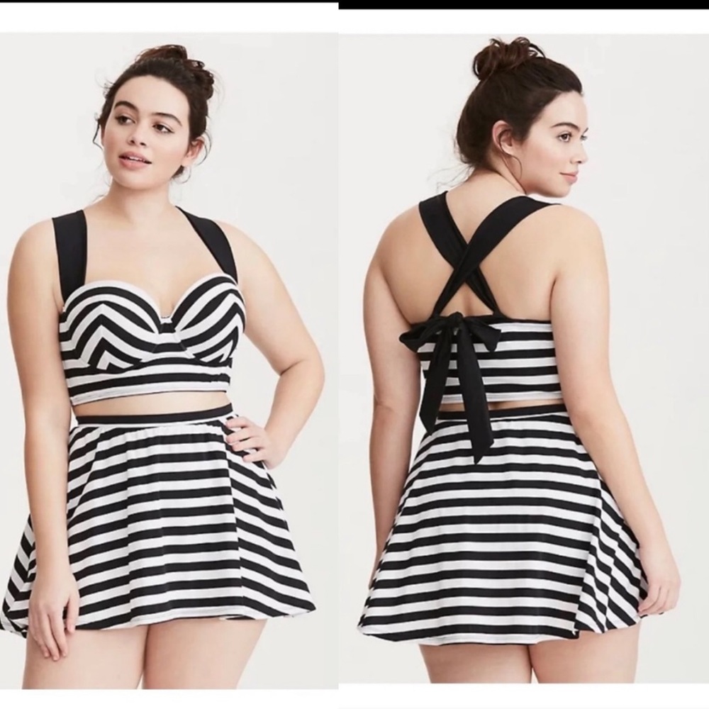 Torrid Striped Bikini Swimsuit